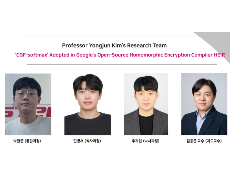 CGF-softmax Developed by Professor Yongjun Kim’s Team Incorporated into Google’s HEIR Compiler